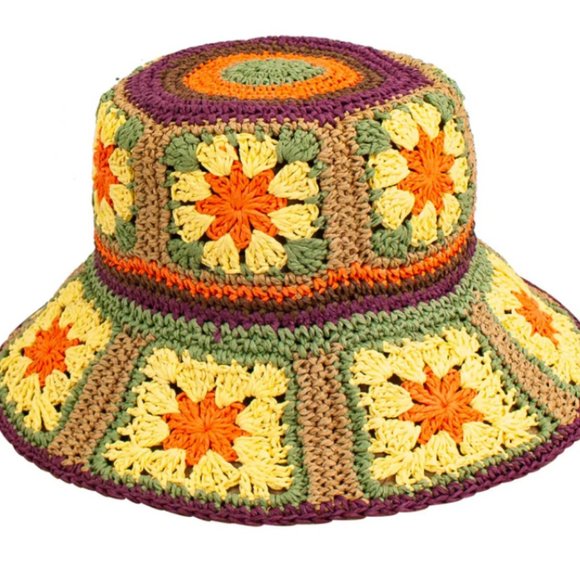 Peter Grimm Accessories - NWT Peter Grimm Fergie Bucket Hat Grannie Square